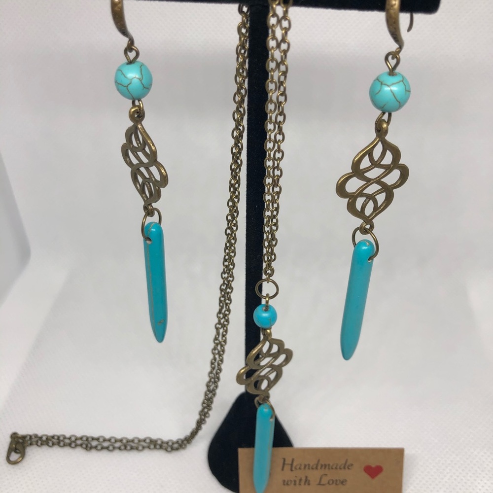Necklace and earrings